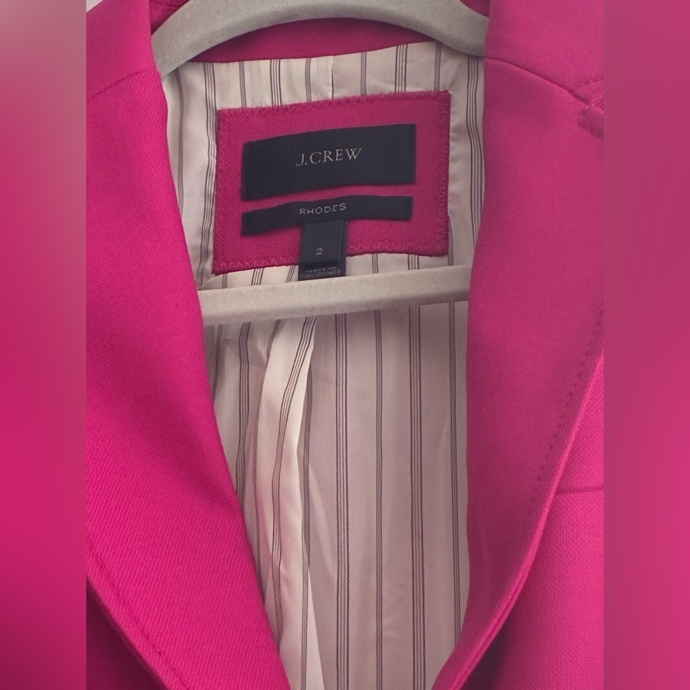 JCrew Rhoades Jacket/Blazer Fuscha Ponk. Sz2 Gorgeous Like New - Picture 8 of 10
